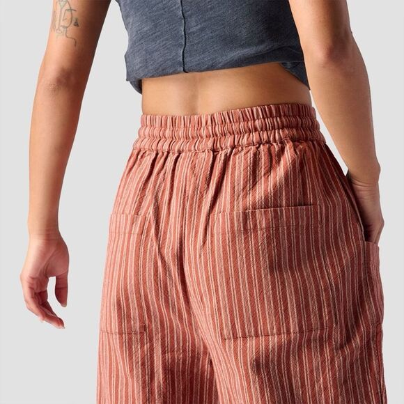 Backcountry Women's Textured Cotton Pull On Pant Bohemian Lagenlook Small - Picture 3 of 6